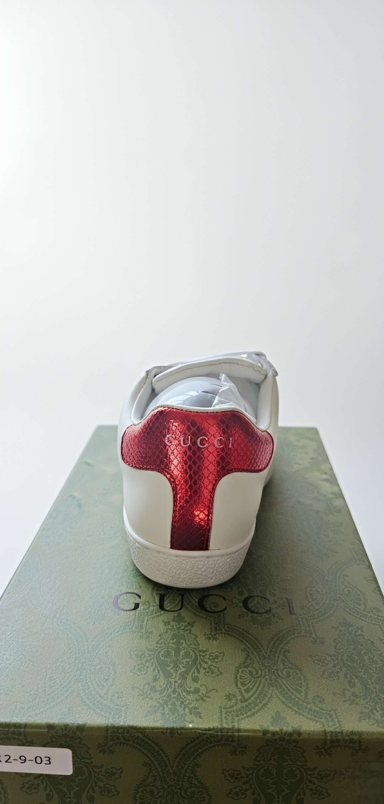 Gucci Ace Bee Embroidered Sneaker – White/Green Web
